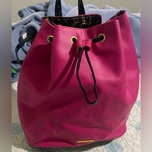 Juicy couture bucket backpack bag hot pink